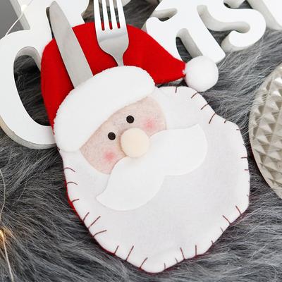 Christmas Decoration Supplies Creative Cartoon Knife and Fork Set Restaurant Festive Party Setting Cutlery Set