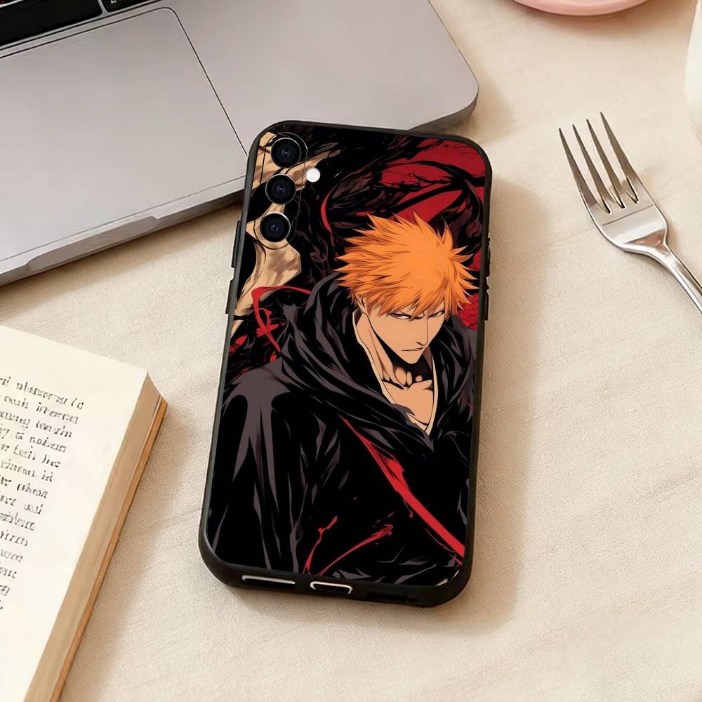B-Bleachs K-Kurosaki-i Ichigo Phone Case Black Silicone Soft For Samsung Galaxy A73,A72,A71,A70,A53,A52,A51 Samsung a52