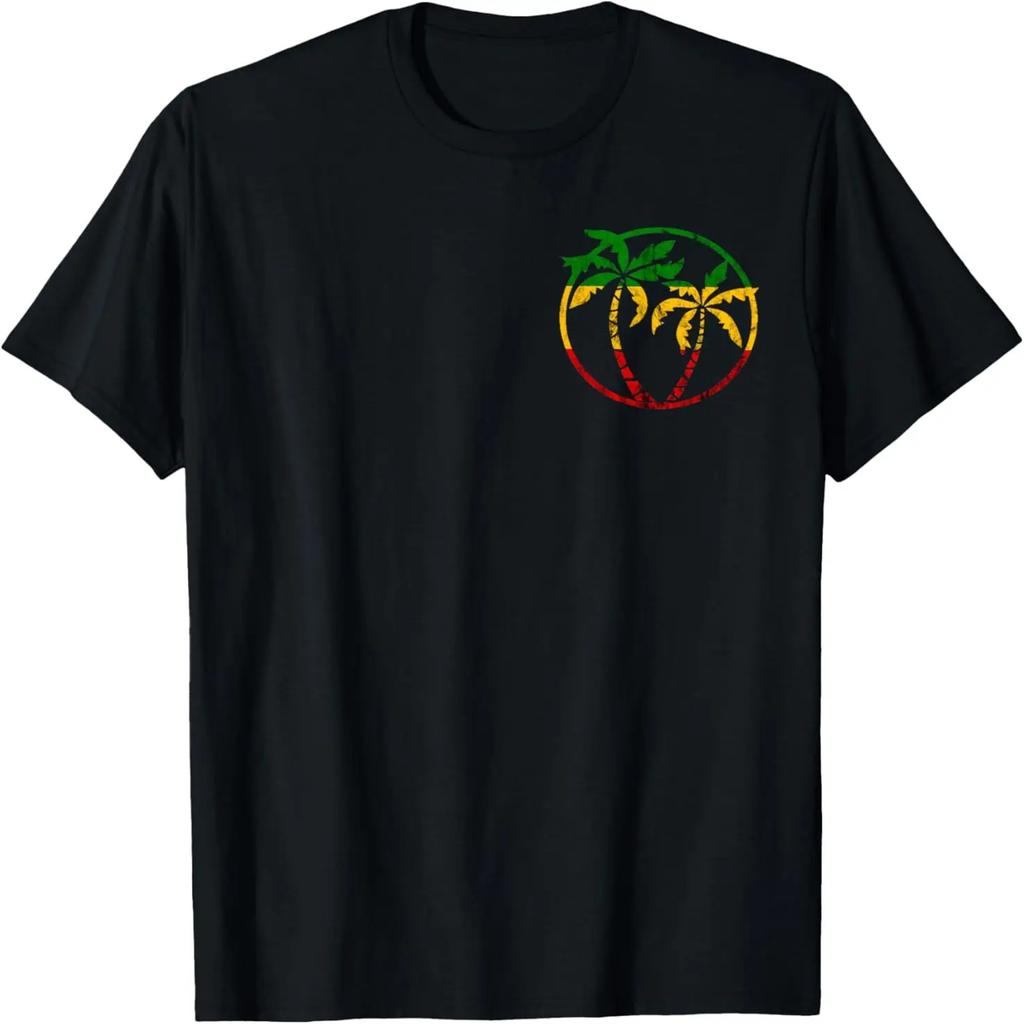 Camiseta Rasta Reggae Palmeras Raíces Rastafaris Hippie Jamaicano