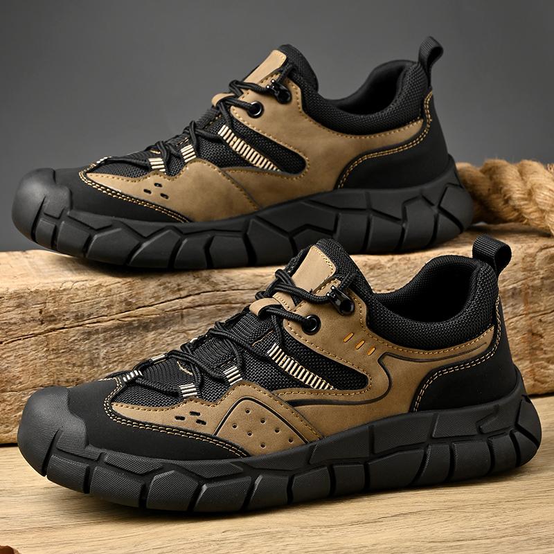 Módní protiskluzová pánská ležérní vycházková obuv ke všemu pánské pohodlné tenisky pravá kůže turistické ploché šněrovací pánská outdoorová obuv
