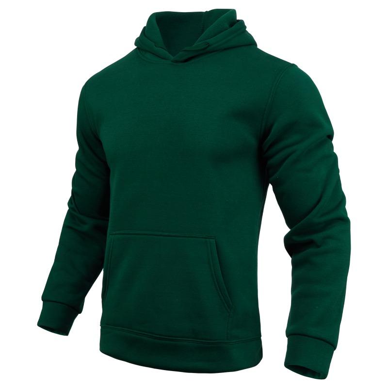 Solid Color Long Sleeve Pullover Hoodie Casual Sweatshirt For Men