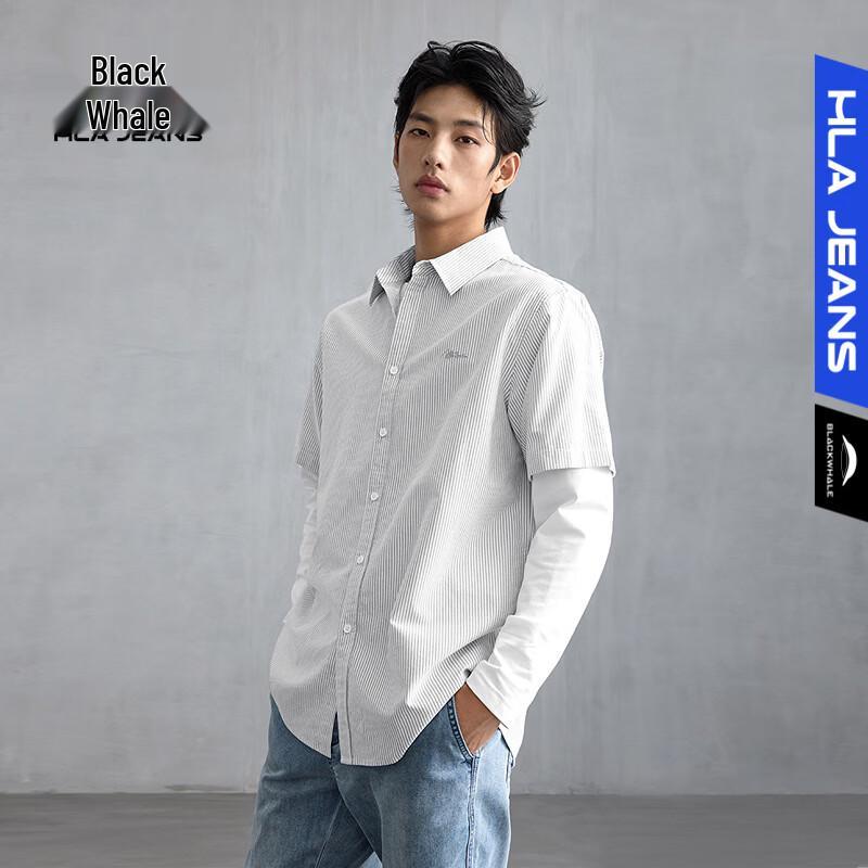 Black Whale by HLA Men s Casual Striped Short Sleeve Polo Shirt L