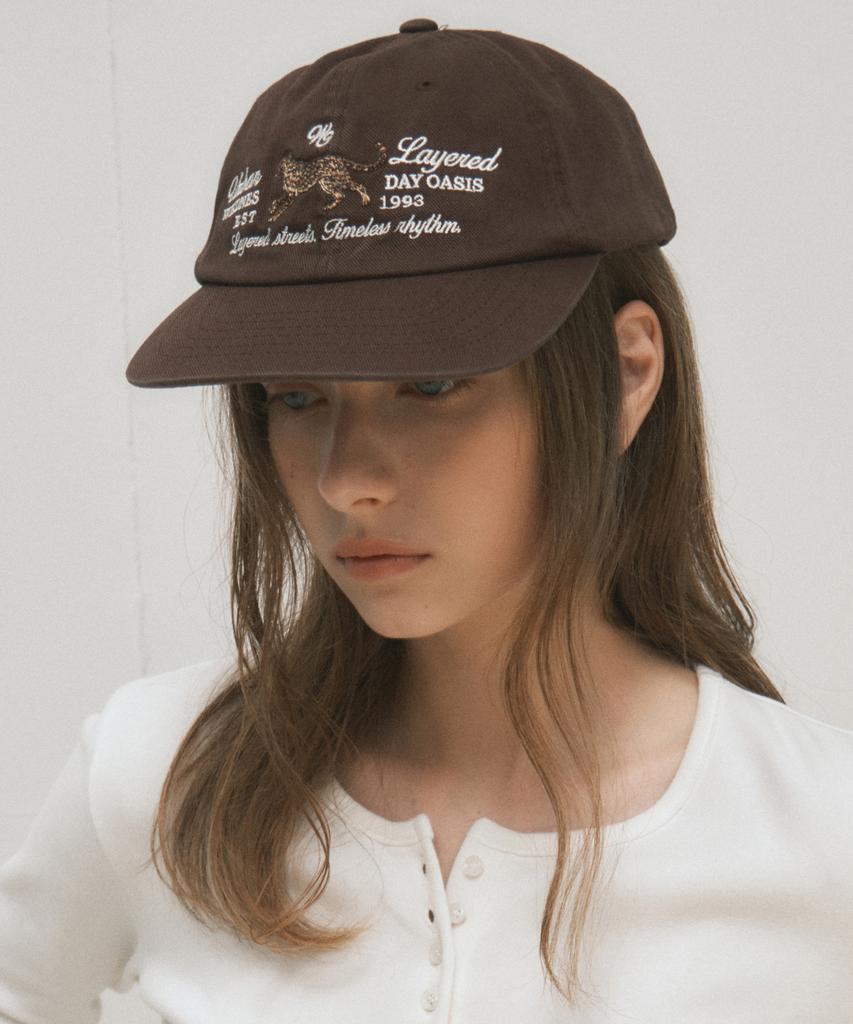 Wednesday Oasis For Woman Layered With Leopard Ball Cap_Brown(W25-Acc06)
