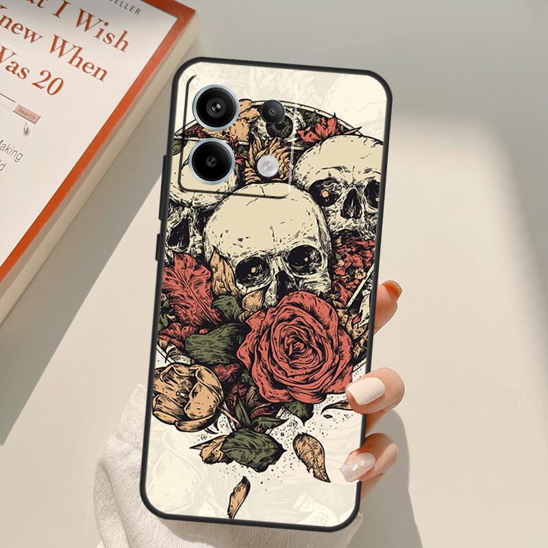 Funny Skull Funda For Xiaomi Redmi Note 13 14 9 10 12 11 15 Pro Plus Case For Redmi 15 C 12C 13C 14C 10C