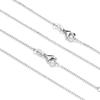 BAMOER Classic Basic Chain 925 Sterling Silver Lobster Clasp Adjustable Necklace Chain