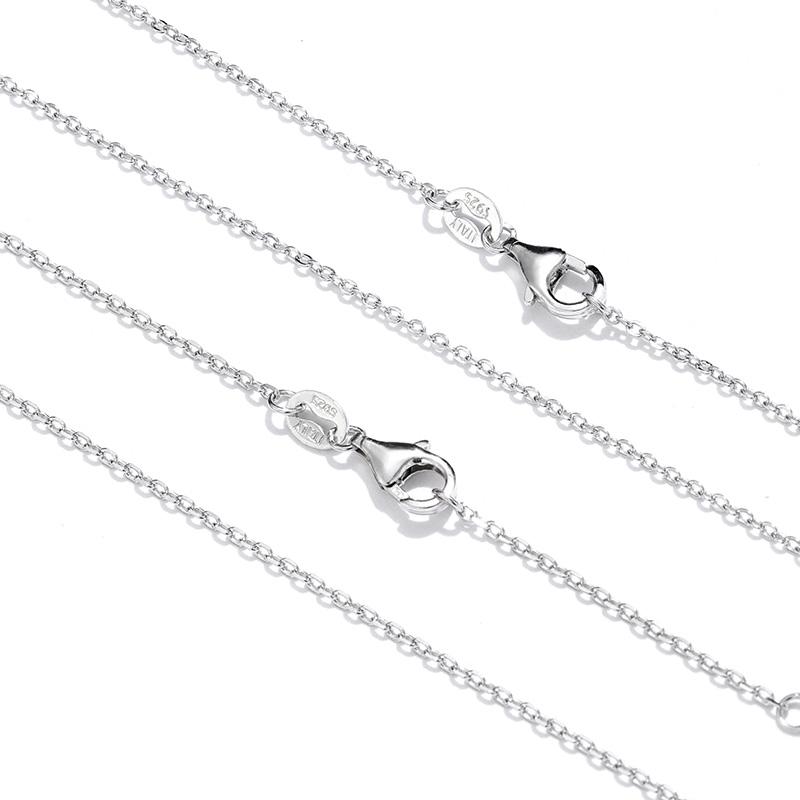 BAMOER Classic Basic Chain 925 Sterling Silver Lobster Clasp Adjustable Necklace Chain