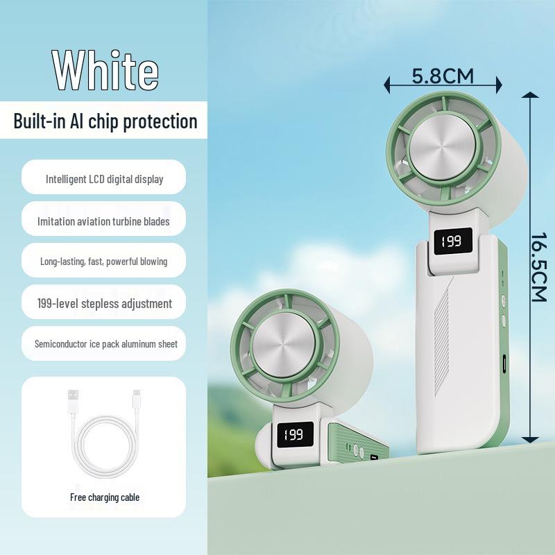 Portable High-Speed Mini Fan: Foldable, Handheld, Desktop, & Hanging Options See details