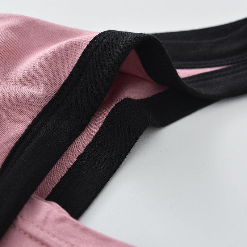 Women's Summer Modal Sleeveless Nightdress with Chest Pad - Breathable, Thin, Contrast Color