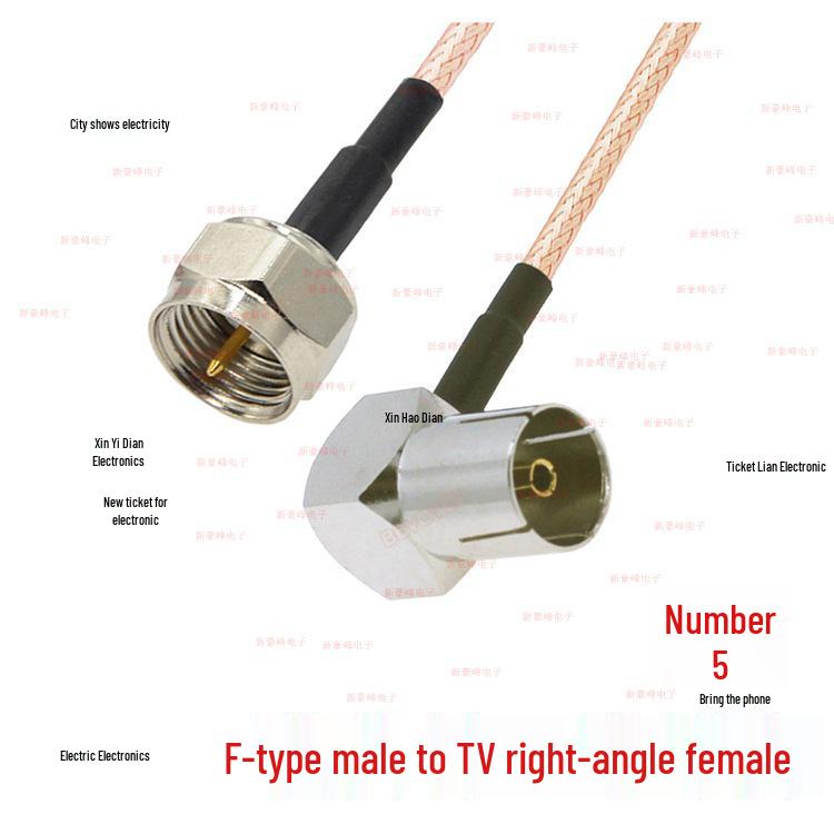 Connettore IEC 90° TAC 9,5 mm Maschio/Femmina per Cavo RG179 DVB HDTV TV Digitale Decoder