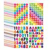 20 Sheets Colorful Alphabet Number Heart Star Dot Stickers Self-Adhesive Scrapbooking Stickers for DIY Art Crafts Creative JXB