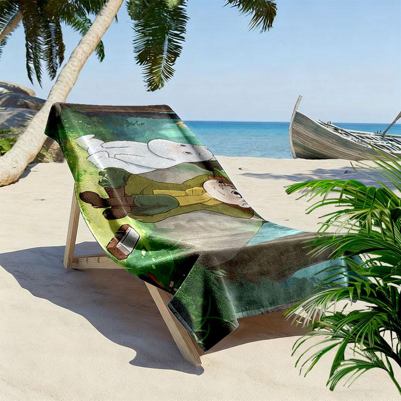 Snufkin Art Print Beach Towel, Large Soft Quick Dry Towel for Beach Camping Swimming