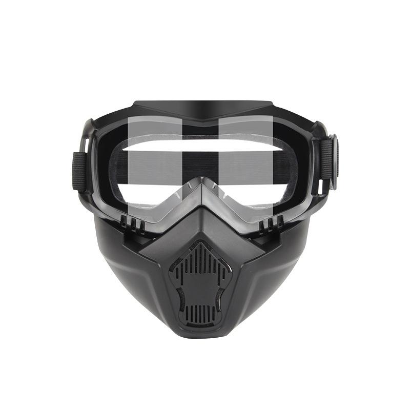 Harley Mask Integrated Goggles Mask Dustproof Windproof Sand Tactical Glasses Electric Welding Anti-glare Anti-splash Mask