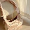 Spring new armpit bag niche pleated bow women's hand bag shoulder cloud bag