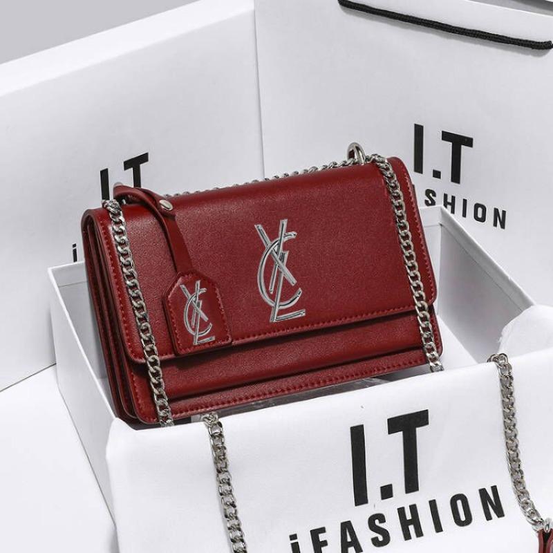 Bolso de cuero de álamo, nuevo bolso bandolera versátil de verano para mujer, bolso de cadena, bolso cuadrado pequeño de alta gama para mujer