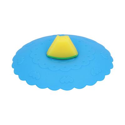 Silikondeckel Staubdicht und Hitzebeständig Heiß- und Kaltgetränkebecherabdeckung für Küche ZuhauseBlau