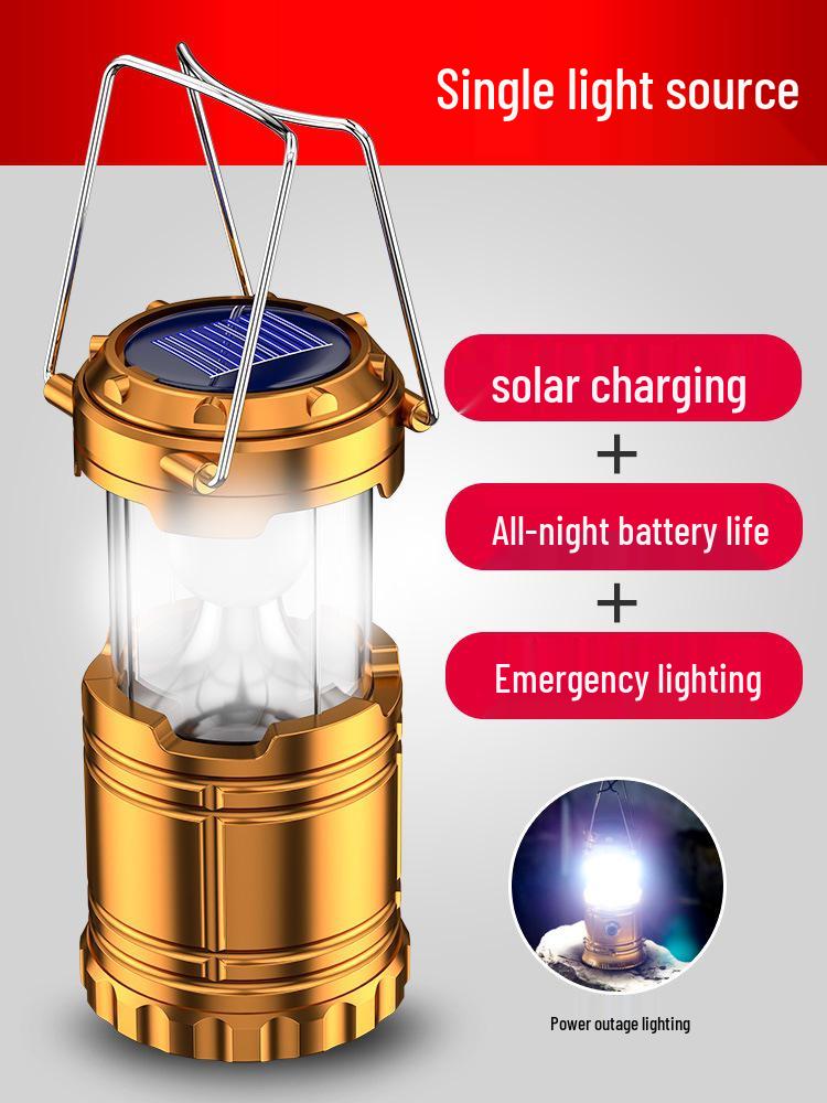 God Fish Solar Rechargeable Camping Lantern - Multifunctional, Super Bright Kerosene Lamp for Indoor/Outdoor Use