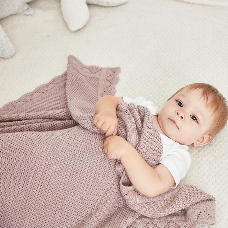 Nordic Baby Cotton Knit Yarn Swaddle and Stroller Blanket