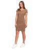 Women's Cotton Tube Dress Above the Knee Comfortable Elegant MORAJ M BEIGE