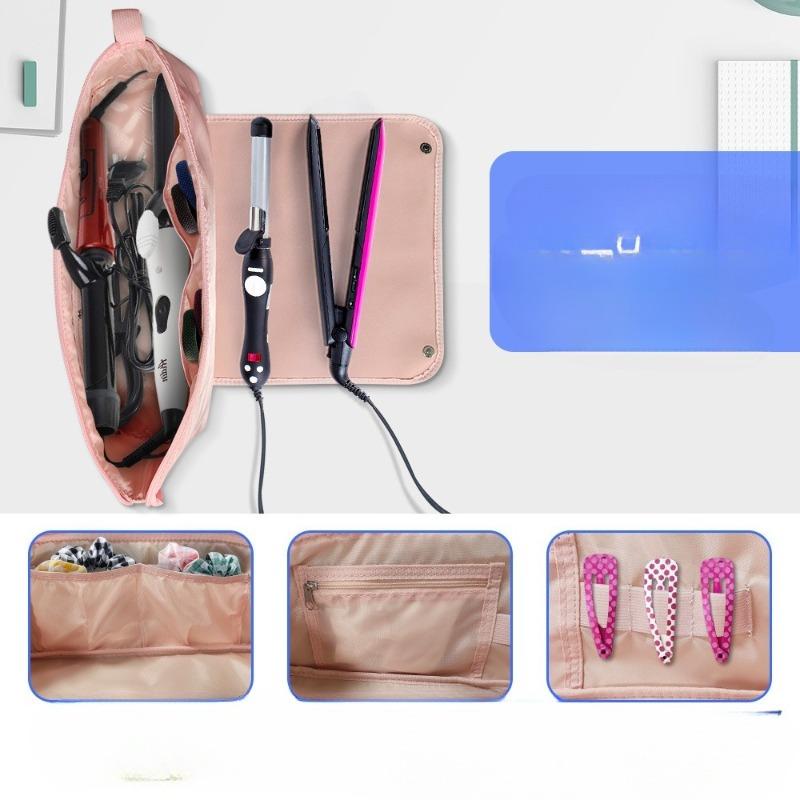 Heat Resistant Straightener Storage Bag Travel Pouch for Curling Iron Hair Dryer Portable Desk Mat Organizer Reliable Protection