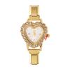 Y2K Vintage Zircon 9MM Width Italian Charm Heart Shape Watch High Quality Stainless Steel Bracelets Bangle for Birthday Gifts