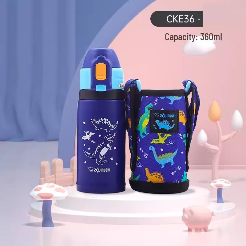 Zojirushi SD-CKE36 Kids Stainless Steel Insulated Straw Cup, 360ml