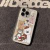Cute Animal Transparent Phone Case for Apple 11/12/13/14/15PROMAX/16PRO