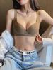 Traceless hollow underwear women's big breasts show small breasts, full cup adjustment type, double breasts are closed to prevent external expansion