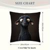 Schwarzes Schaf Cartoon Doppelseitiger Dekorativer Kissenbezug, Niedlicher Tiercharakter Kissenbezug für Sofa Schlafzimmer Heimdeko