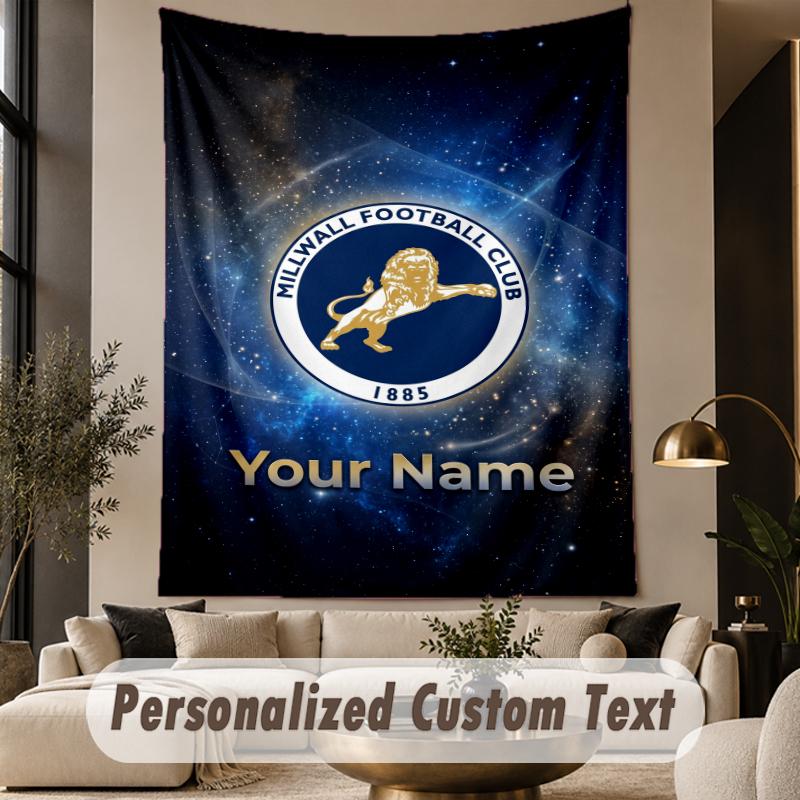 Custom Text Tapestry Millwall Print Wall Tapestry Indoor Living Room Wall Decor
