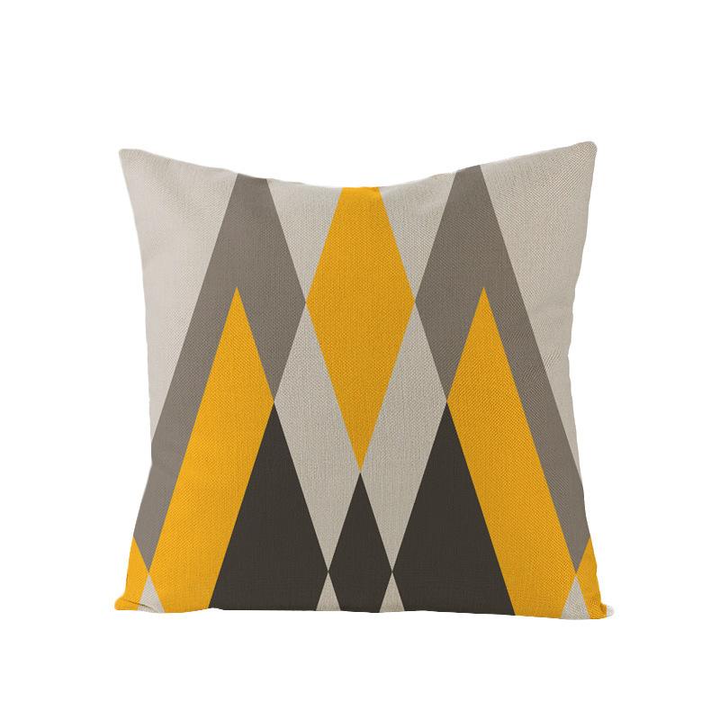 Modern Minimalist Style Linen Pillowcase Household Goods Soft-decorative Sofa Pillowcase Geometric Abstract Pillowcase