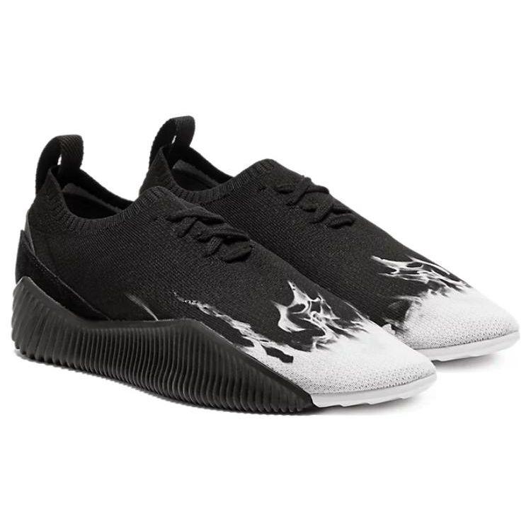 ONITSUKA TIGER Acromount Knit Flames Unisex Sneakers Black White 1183C105-001