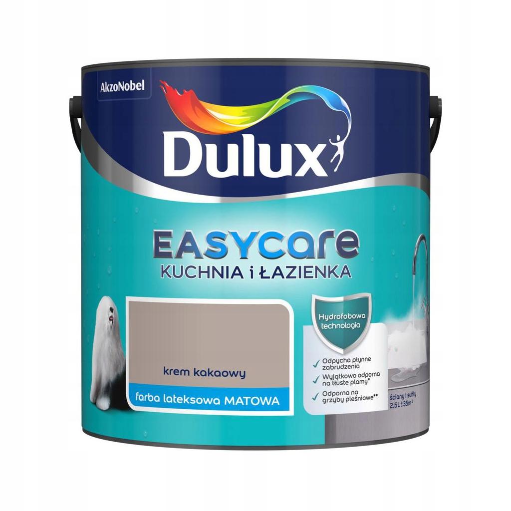 Dulux Easycare Küchen- und Badezimmerfarbe Kakaocreme 2,5L 1 Stück
