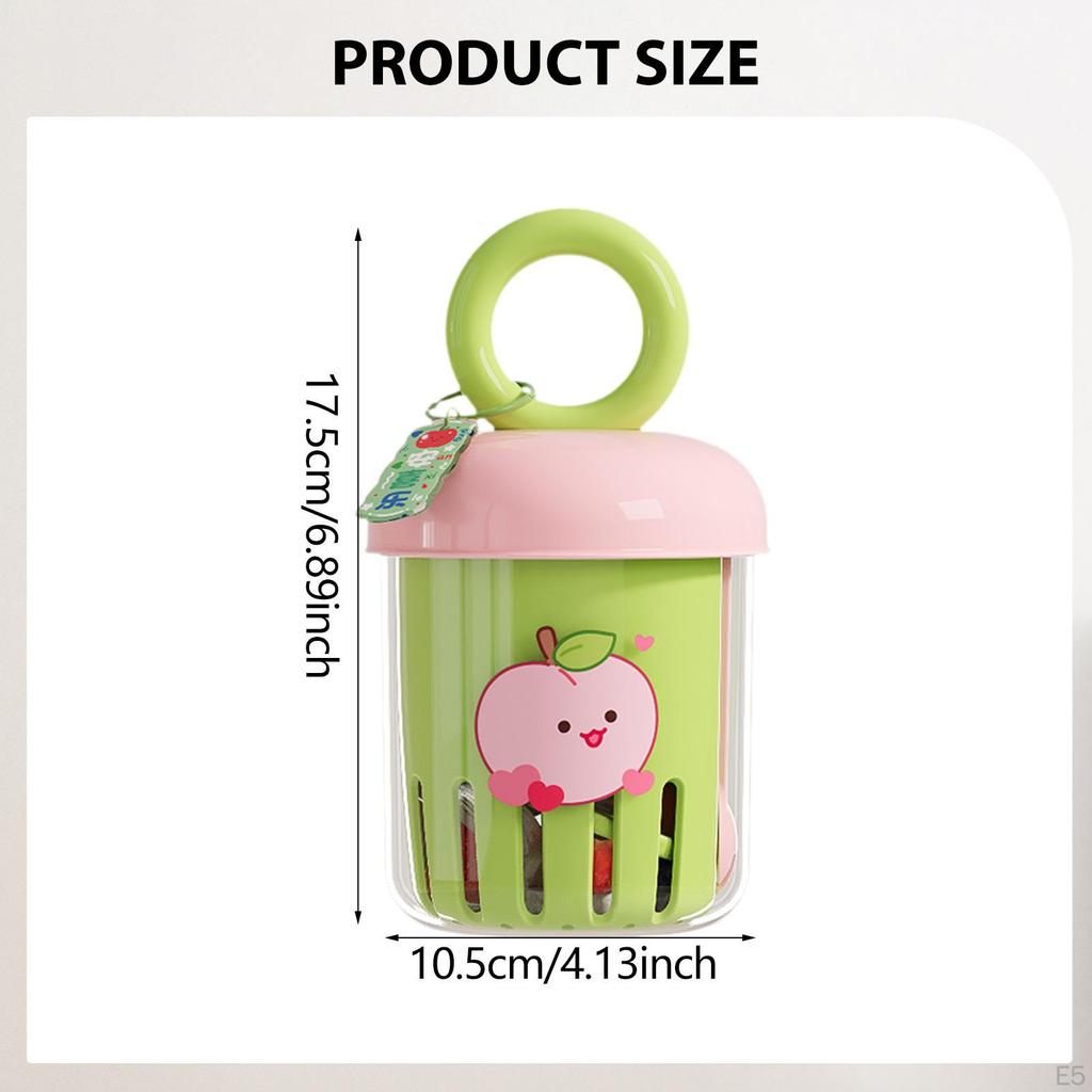 2 In 1 Draining and Preservation Basket Fruit Handle Leakproof Forks Salad Storage