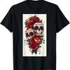Tattoo Sketch Mexican Art Rose Dia Sugar Skull T-Shirt