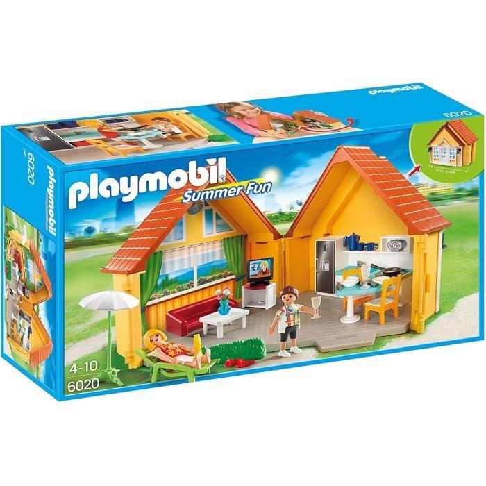 PLAYMOBIL - Casă de vacanță 6020 - Distracție de vară - Copil - 4 ani - Transportabil