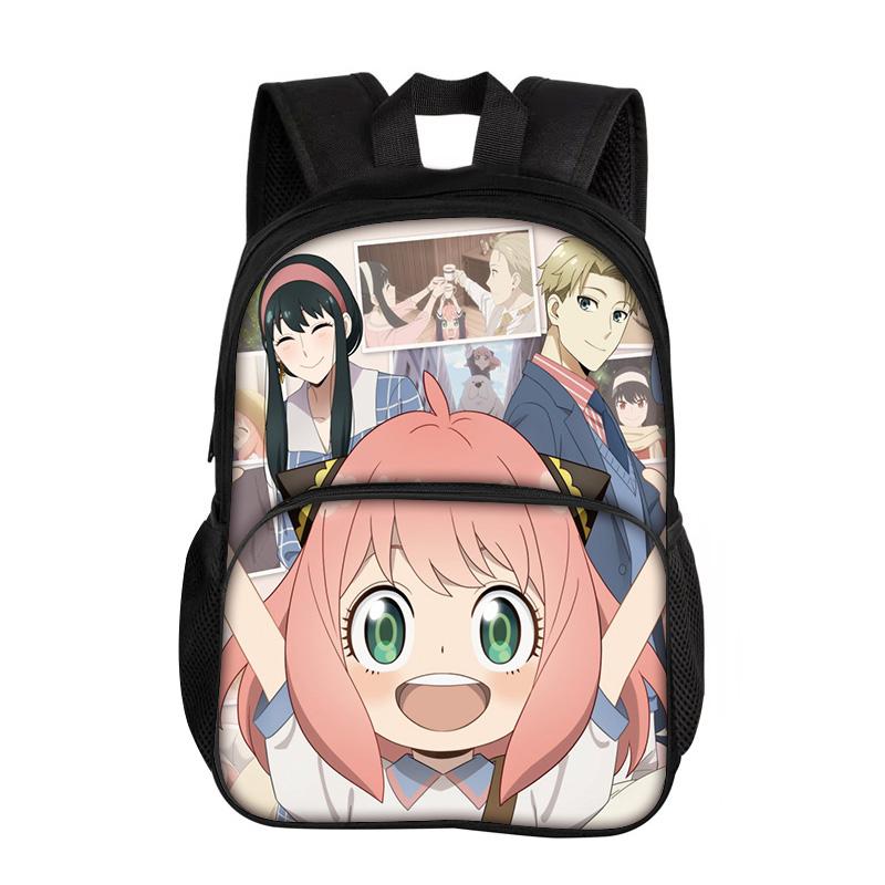 SPY×FAMILY Round Front Bag Backpack Versatile Fashion Trend Cartoon Boy and Girl School Birthday Best Gift