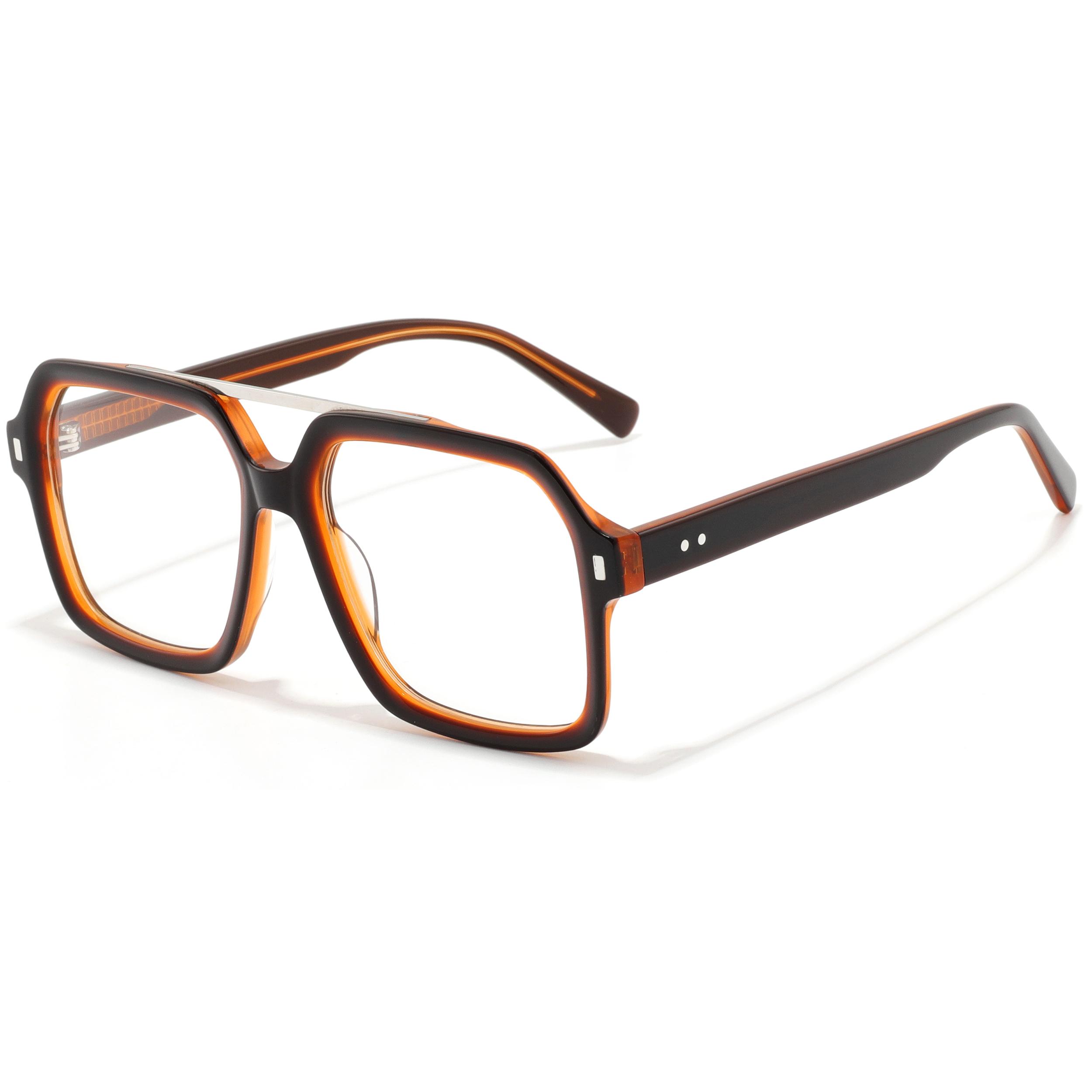 

Oversized Square Myopia Optical Glasses Frame Prescription Men Women Acetate Frame Trendy Fashionable Double Bridge Eyeglasses