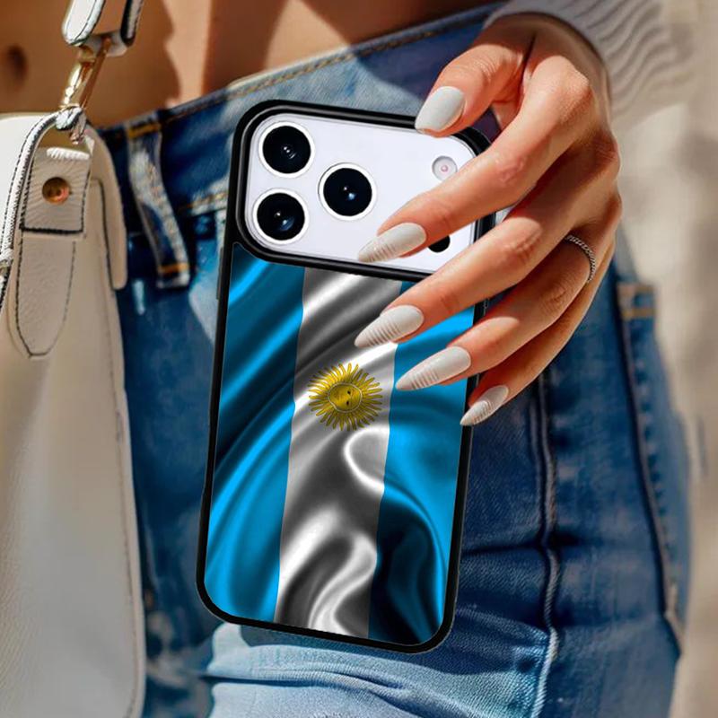 Argentinische Nationalflagge Handyhülle Für iPhone 17 Air 14 15 13 12 Max Hülle Für Apple 14 15 16 16e 11 Pro Max Plus Hülle