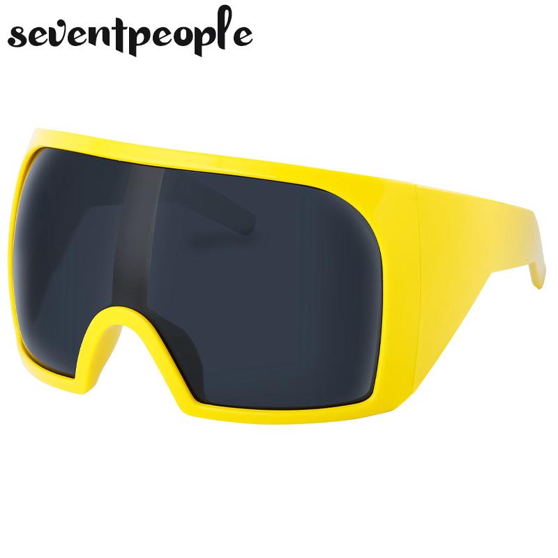 Oversized Punk Sunglasses Women Luxury Brand Designer Sports Sun Glasses For Men Fashion One-Piece Sunglass Outdoor Sport Goggle