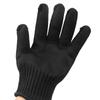 Black Grade 5A Cut-Resistant Steel Wire Gloves: Wear-Resistant, Multi-Purpose Labor Protection.