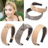 Knotted Headbands for Women Summer Trendy Straw Headband with Knot, Boho Women Fashion Head Band for Beach Vacation Hair Accessories for Women