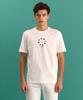 PANICALE T-shirt a maniche corte con logo avorio