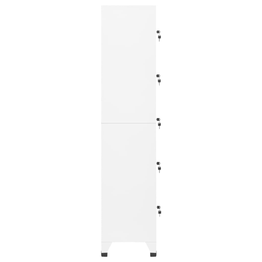 Locker Cabinet White 38 X 40 X 180 Cm Steel
