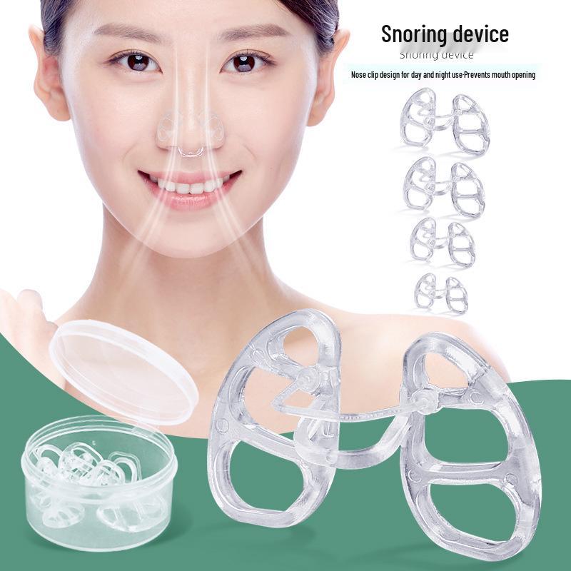 Stretch Rebound Anti-Snoring Nose Clip and Nighttime Mouth Closure Device