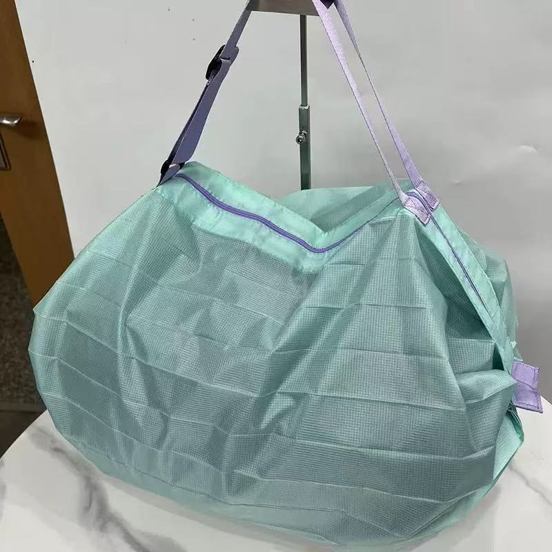 1PCS Foldable Retractable Supermarket Shopping Storage Bag Environmentally Friendly and Reusable Pouch Ultra-compact Portable