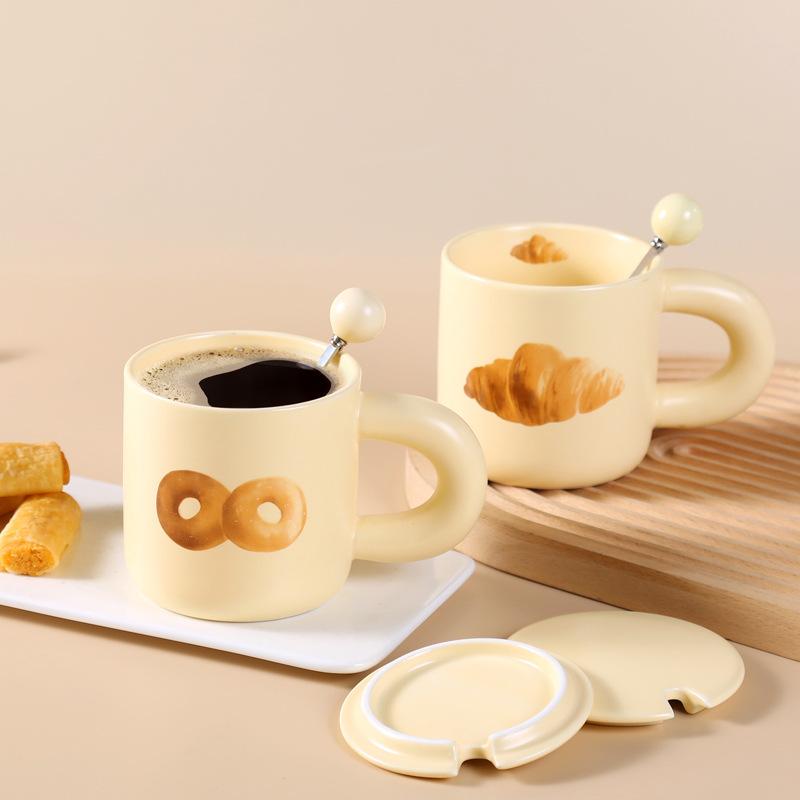 Keramik Brot Niedliche Milchtasse Milchtasse Wohnheim Trinkwasserbecher Tasse Hohes Aussehen