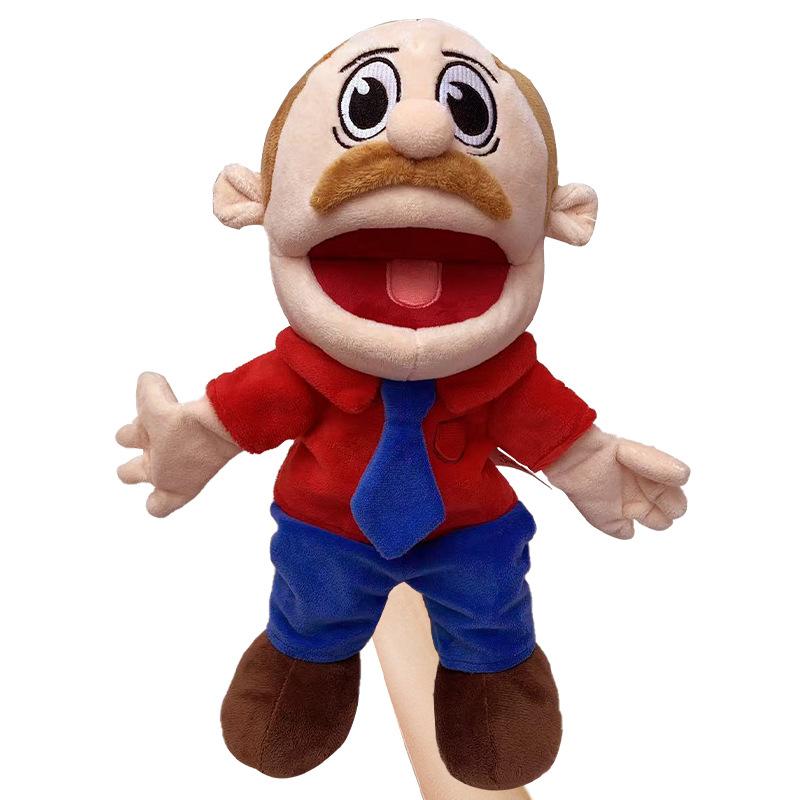 60cm Jeffy Hand Puppet Plush Children Soft Doll Talk Show Party Props Christmas Doll Plush Toys Puppet Kids Gift