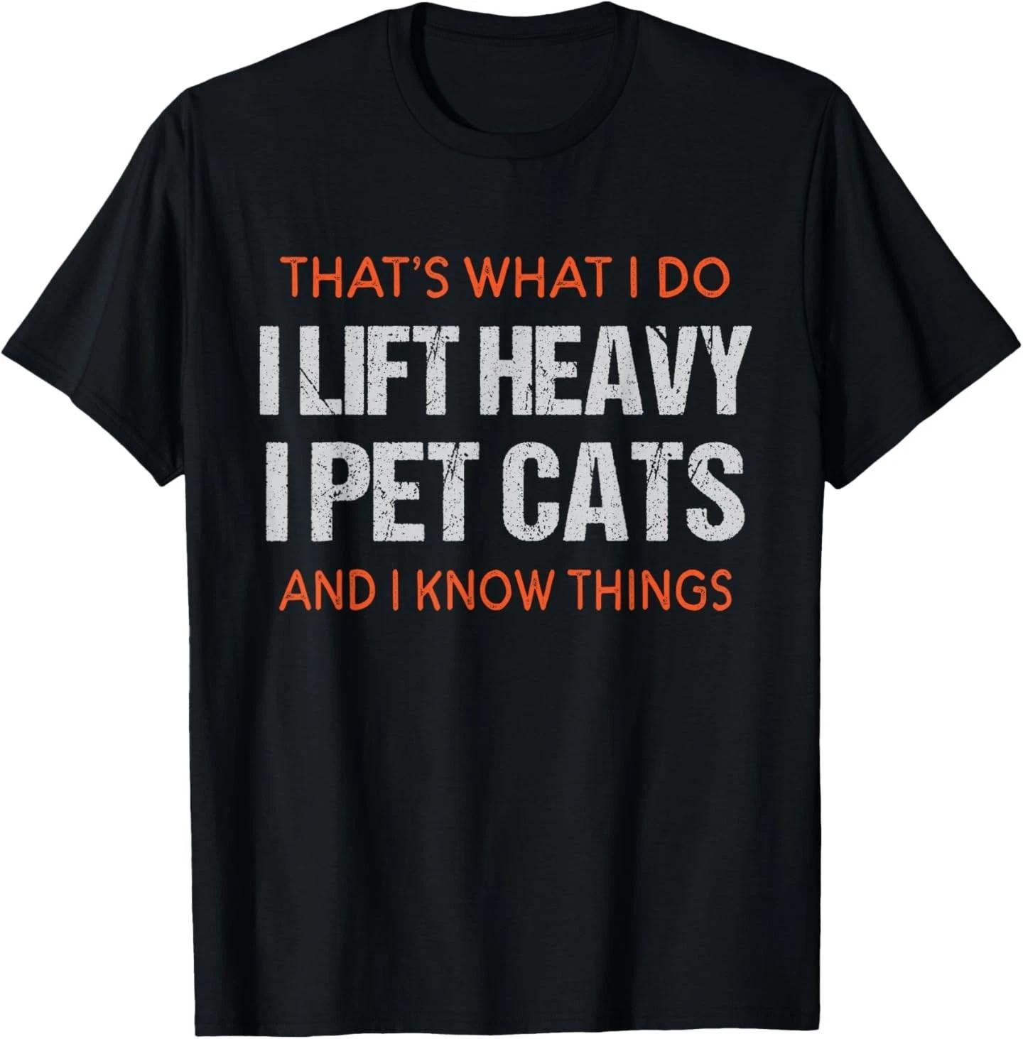 Funny Gym Workout Weightlifting Cat Animal Themed Saying T-Shirt 3XL