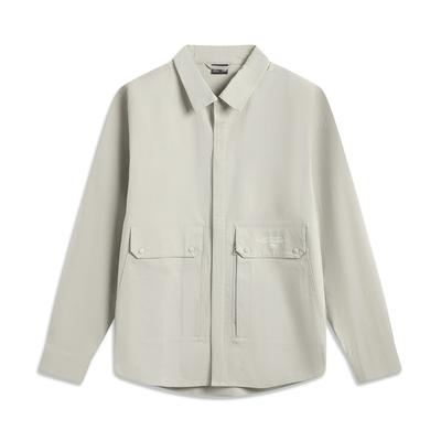 Li Ning Sports Trend Serie Lässiges Lockeres Langarmhemd Herrenhemden AJDV037-5