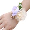 Elegante Corsage da Matrimonio Fiore da Polso Perle Per Sposa Damigella d'Onore Sposo Evento Formale Fiorato in Seta Bottoniera Accesso